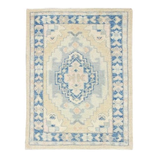 Modern Turkish Oushak Rug 2'4" x 3'1" For Sale