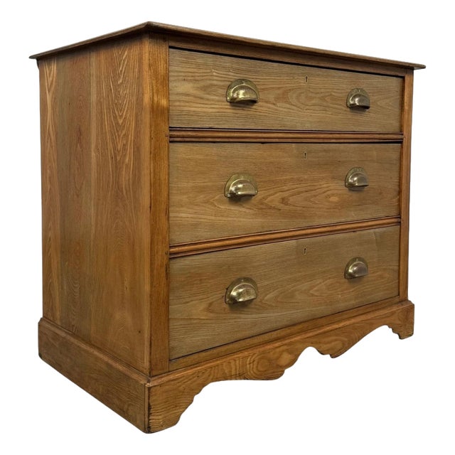 Antique English Ash Chest of Drawers, 1900s For Sale