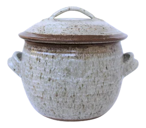 Speckled Mid-Century Hand Thrown Studio Art Pottery Bunt