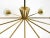 Mid-Century Brass 12-Armed Chandelier with Opal Glass Shades, 1950s For Sale - Image 6 of 18