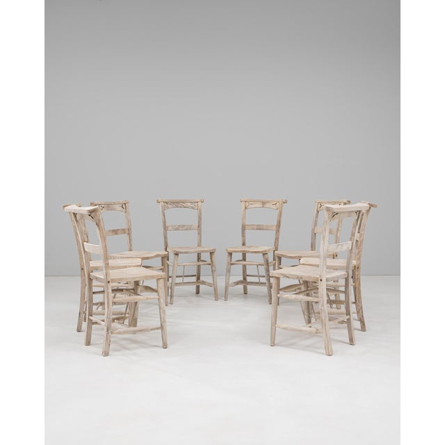 English 1900s English Set Of Eight Oak Dining Chairs For Sale - Image 3 of 12