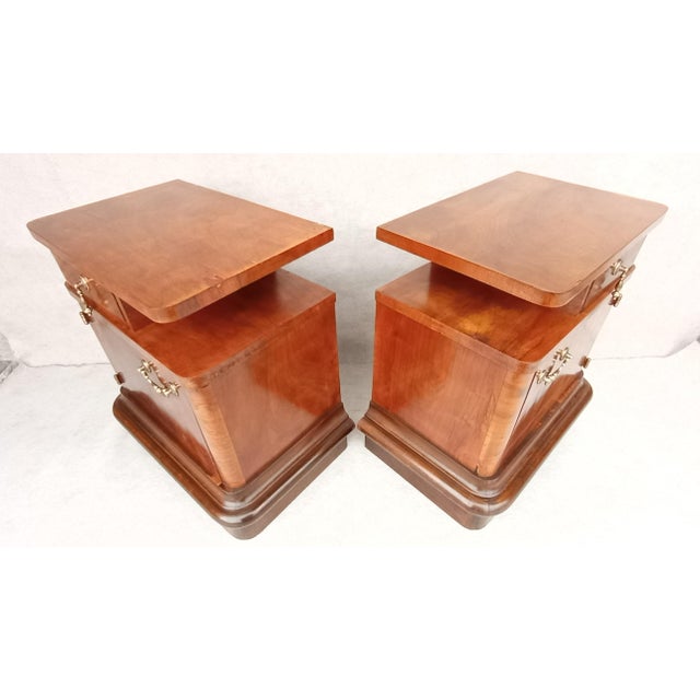 Bedside Tables by Jindrich Halabala for Up Závody, 1930s, Set of 2 For Sale - Image 5 of 18