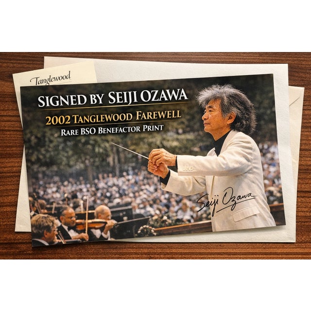 Paper 2002 Seiji Ozawa Tanglewood Farewell Gala Signed Benefactor Print For Sale - Image 7 of 10