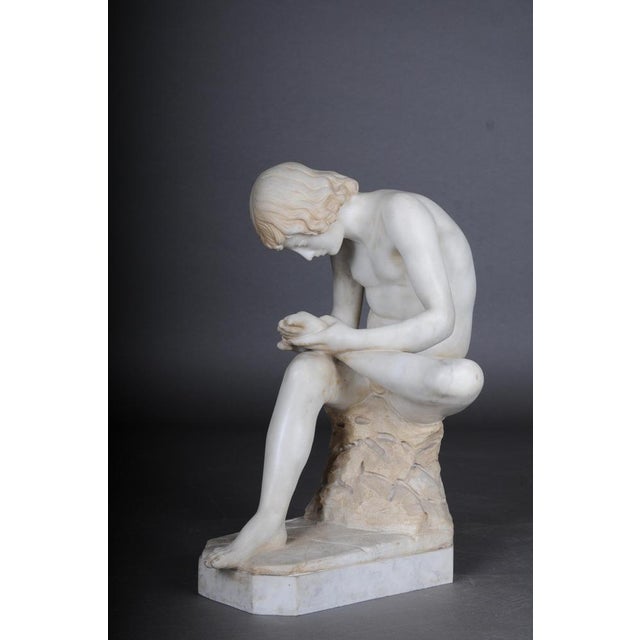 20th Century Marble Sculpture of Thorn Extractor Spinario For Sale - Image 11 of 18