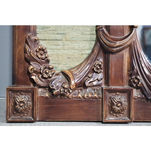 Wood Mirror with Clock, 1960s For Sale - Image 13 of 15