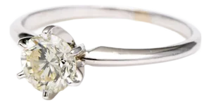 14KW Diamond(0.96) Solitaire Ring, size 7.25