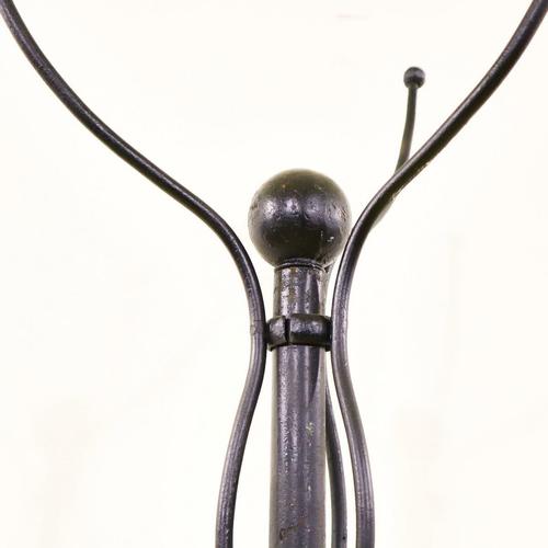Black Metal Freestanding Coat Rack with Curved Hooks For Sale - Image 4 of 8