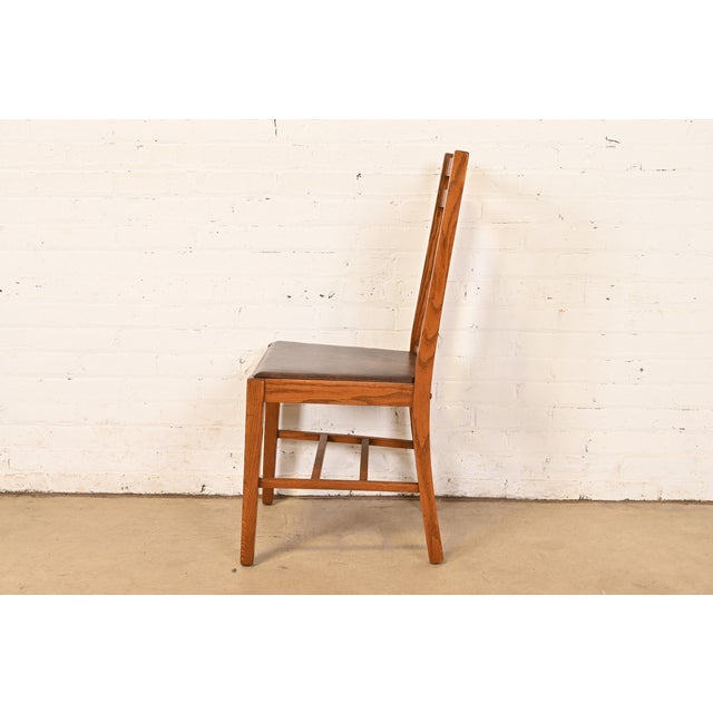 Brown Stickley Brothers Style Antique Mission Oak Arts & Crafts Desk Chair or Side Chair, Circa 1900 For Sale - Image 8 of 10
