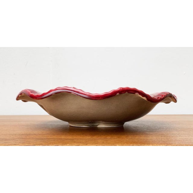 Mid-Century Modern Large Mid-Century Eastern German GDR Pottery Bowl from Strehla Keramik, 1960s For Sale - Image 3 of 18