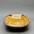 Mid 20th Century Vintage Mid-Century Studio Art Pottery Mustard Yellow and Brown Striped Ceramic Dish Catchall For Sale - Image 5 of 6