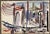 MCM painting on paper by artist Robert Colborne (1931-2002) of New York. Estate stamp on the back. Born in Canada and a...