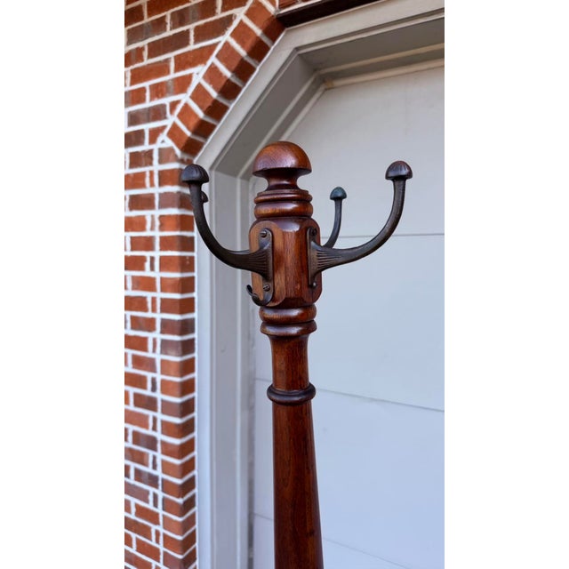 Antique Turned Mahogany Coat & Hat Rack, Circa 1890-1910 For Sale - Image 10 of 18