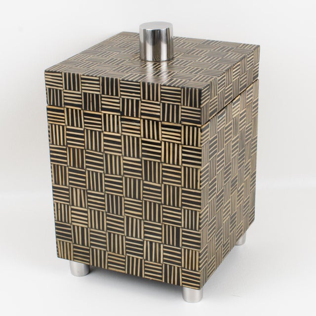 This remarkable modernist decorative box dates back to the 1970s. The piece boasts a tall structure that will capture...
