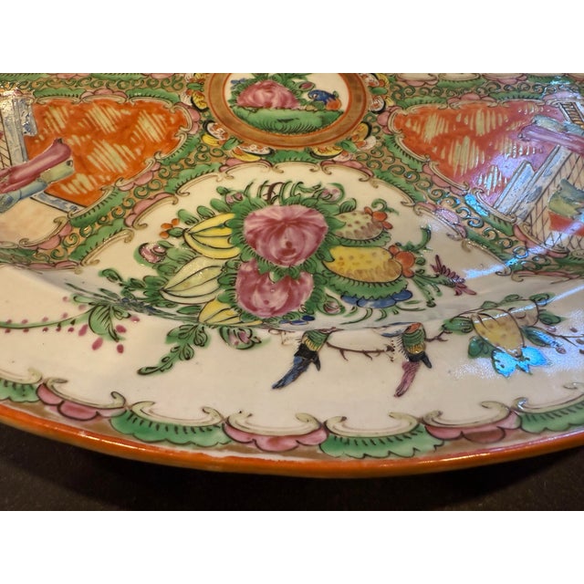Rose Large Antique Rose Medallion Platter C 1915 For Sale - Image 8 of 8