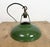 Industrial Green Enamel Factory Pendant Lamp from Coolicon, 1950s For Sale - Image 10 of 16