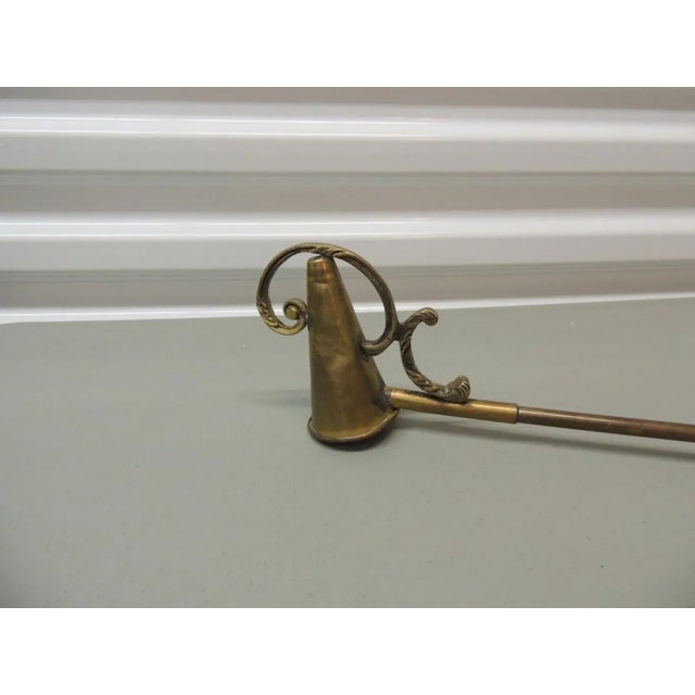 Vintage brass candle snuffer. Victorian details in brass and double grip handles. Cone shape snuffer. Ideal for candle...