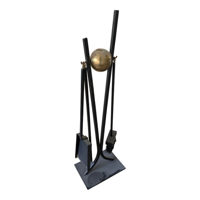 1950s Donald Deskey Fireplace Tools-Set of 4 For Sale