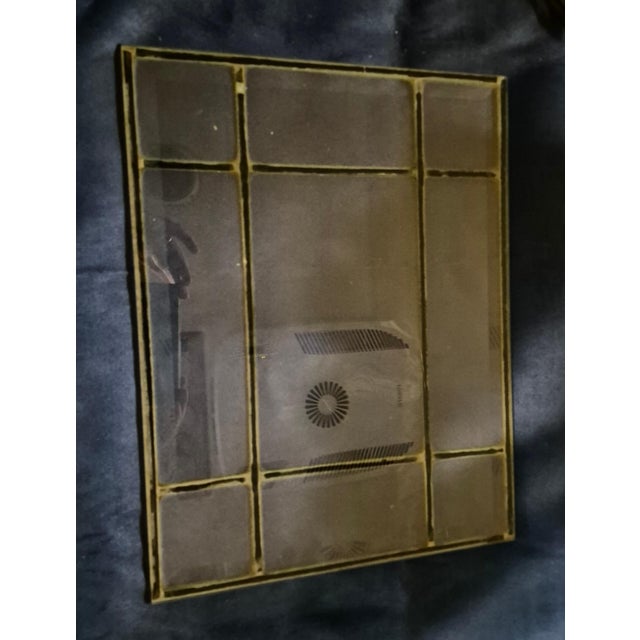 Set of 7 Vintage Faux-Leaded Clear Glass Architectural Panels For Sale - Image 4 of 8