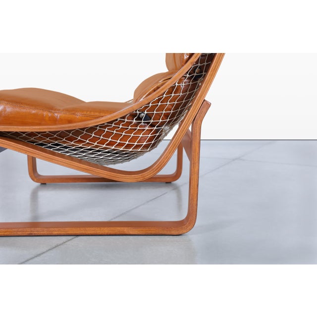 Vintage Leather and Teak T4 Lounge Chairs by Fred Lowen for Tessa For Sale - Image 10 of 14