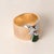 Mid-Century Modern Vintage Midcentury Jade and Diamond Butterfly Wide Band Ring 14k Gold, Size 6.25 For Sale - Image 3 of 7