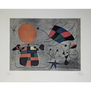 After Joan Miró, The Smile of the Flaming Wings, 1954, Photolithograph For Sale