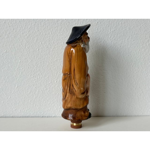 2020s Chinese Mudman Style Lamp Finial For Sale - Image 5 of 6