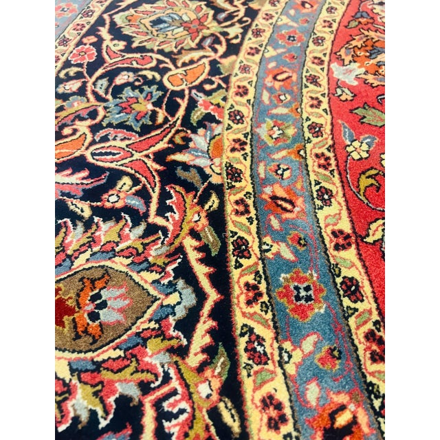 Textile 2020s Pasargad Rust Indian Round Kashan For Sale - Image 7 of 11