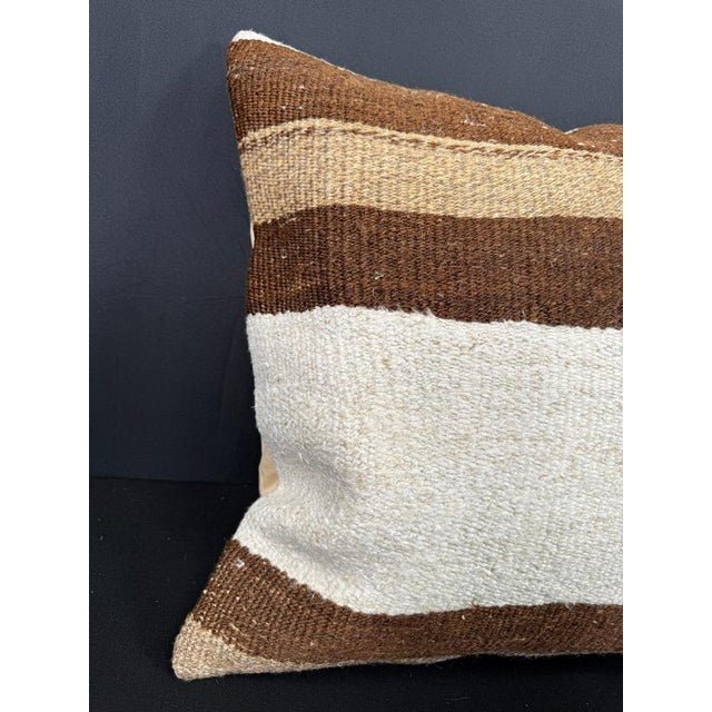 Turkish Hemp Pillow Cushion Natural Beige Brown Cushion Cover 20"x20" #30603 Enhance your home decor with our Kilim Pillow...