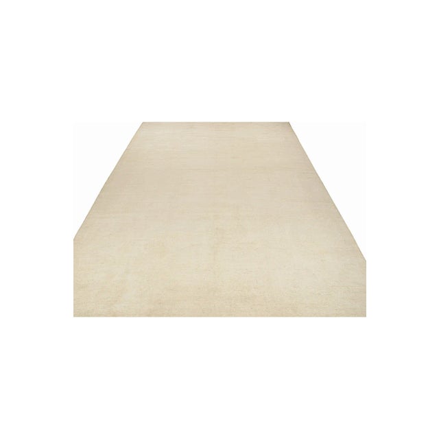 2010s Rug & Kilim’s Solid Beige-Brown Rug in Tone-on-Tone Contemporary Style -14x17 For Sale - Image 5 of 7