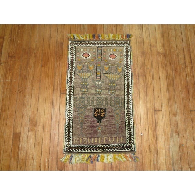 mid 20th century tribal anatolian mini size rug