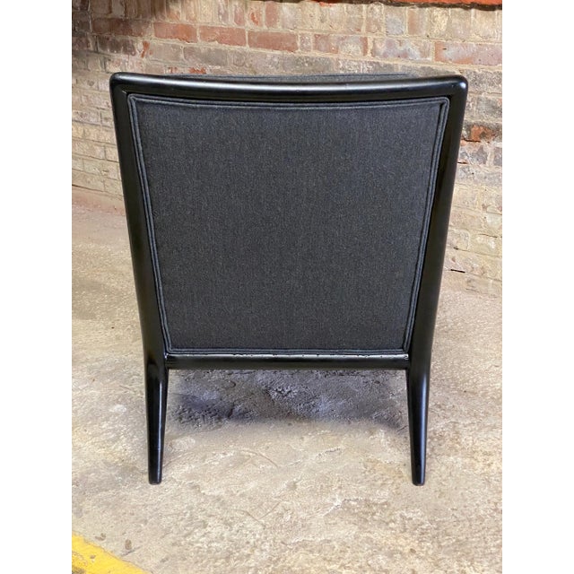 T. H. Robsjohn Gibbings for Widdicomb Upholstered Slipper Chair For Sale In New York - Image 6 of 13