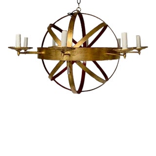 Eight Light Round Chandelier by Niermann Weeks For Sale