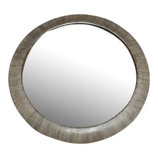 Caracole Modern, Transitional Wood Round Mirror For Sale