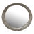 Caracole Transitional Modern Round Mirror Featuring a Silver-Wash Wood Finish For Sale