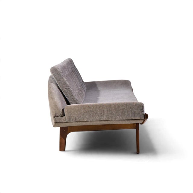Brown Adrian Pearsall for Craft Associates Mid Century Walnut Gondola Sofa For Sale - Image 8 of 9
