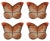 Contemporary Bordallo Pinheiro Cloudy Butterflies By Claudia Schiffer Bread and Butter Plates, Set of 4 For Sale - Image 3 of 3