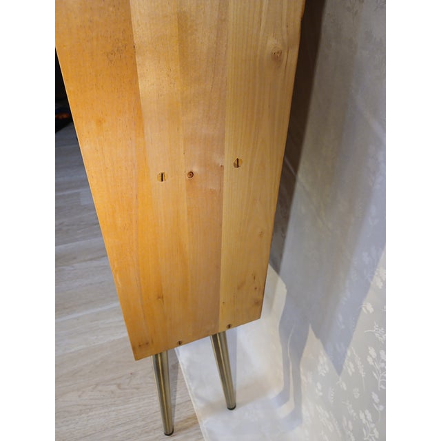2020s Custom Solid Birch Mid-Century Modern Bookcase With Hairpin Legs For Sale - Image 5 of 18
