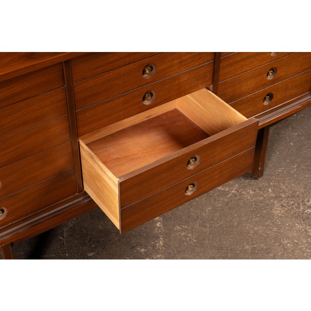Mid-Century Walnut Dresser by United For Sale - Image 12 of 13