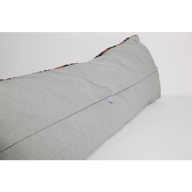 Antique HandMade Tribal Rug Pillow Cover -16'' X 38'' For Sale - Image 11 of 11