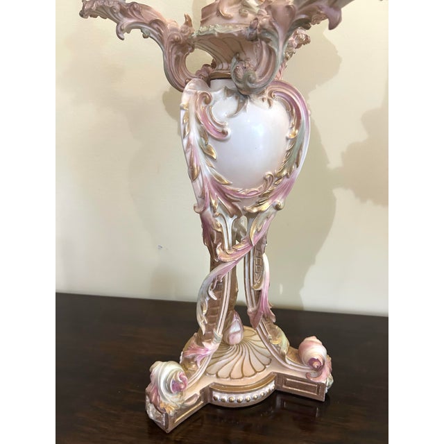 Rare, Royal Worcester Porcelain, Four-Light Candelabra, Dated 1892 For Sale - Image 11 of 12