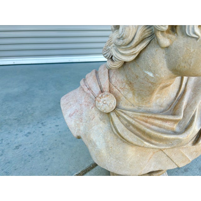 Vintage Classical Style Marble Bust of Apollo For Sale - Image 10 of 12