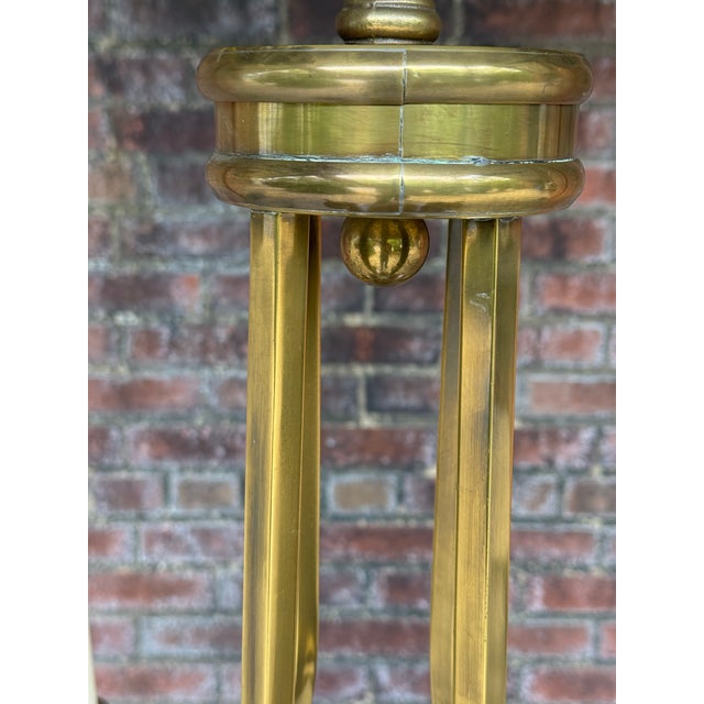 Brass 1970s Faux Horn & Brass Chandelier by Hart Associates Curated by Turtle and Crane - Karl Springer Style For Sale - Image 8 of 11