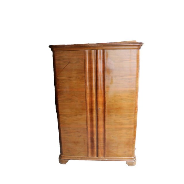 Brown Vintage Wardrobes, 1920s, Set of 2 For Sale - Image 8 of 8