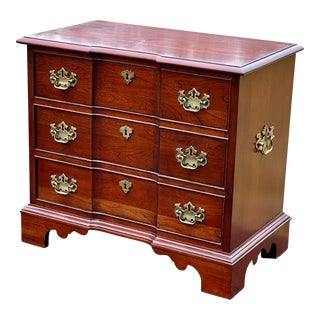 1990s Vintage Solid Cherry Three Drawer Silver Cabinet by Pennsylvania House For Sale