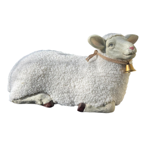 Mid Century Recumbent Papier Mache Sheep Sculpure