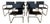 Set of 6 Matteo Grassi Mg5 Attributed Cantilevered Dining Chairs in Black Leather and Chrome, Italy, 1980s For Sale