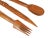 Wood Mid 20th Century Vintage Hand Carved Solid Wood Salad Serving Utensils - Set of 3 For Sale - Image 7 of 10