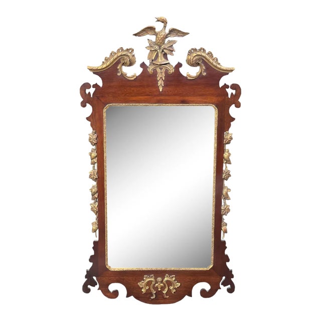 American George II Style Giltwood Mirror For Sale