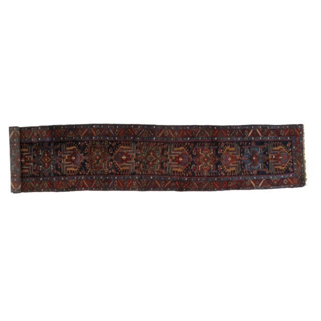 Early 20th Century Antique Persian Serapi Runner - 2′10″ × 15′ For Sale