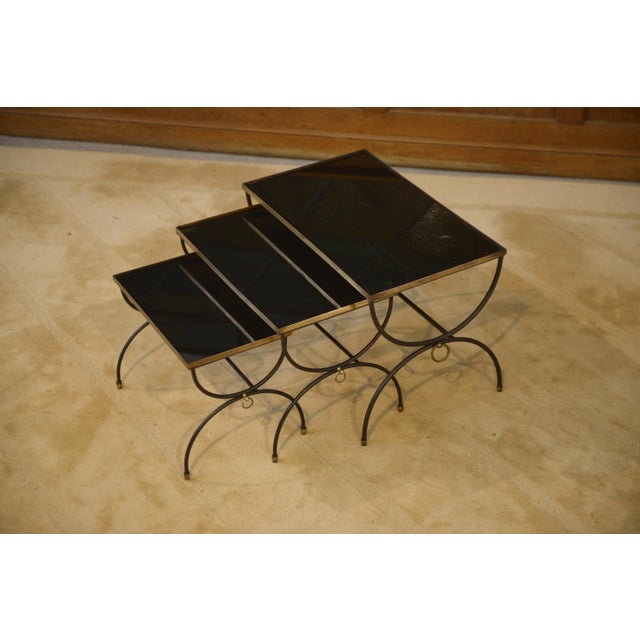 Vintage Nesting Tables by Jean Royère, 1940s, Set of 3 For Sale - Image 6 of 12